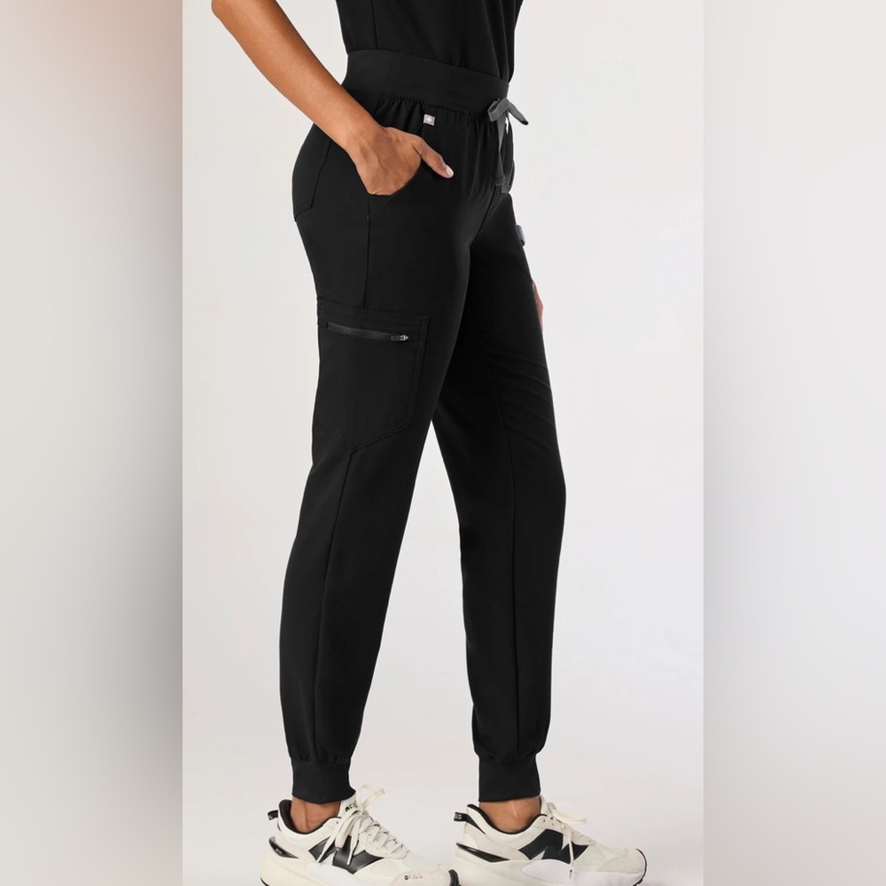Figs Technical Collection Black Jogger Scrub Pants womens XL